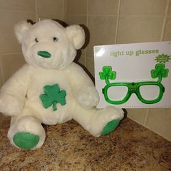 St. PATRICK'S TEDDY BEAR with GLASSES/SOUTHWEST PHILADELPHIA 19153