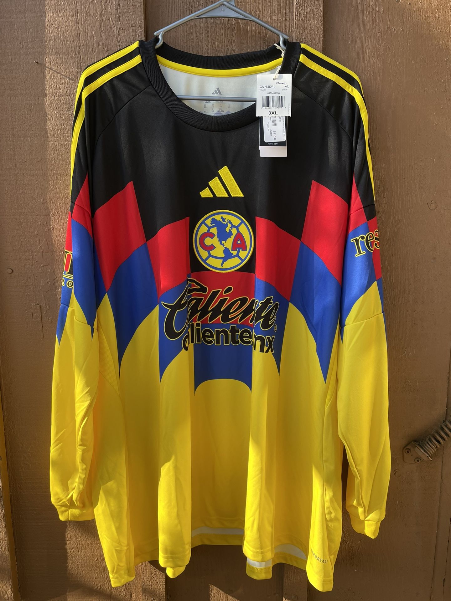 🔥🔥ADIDAS CLUB AMERICA LONG SLEEVE JERSEY SIZE 3XL! BRAND NEW!🥵🔥🔥