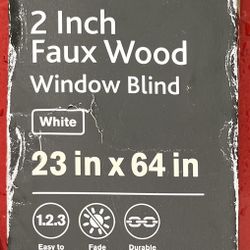 2 Sets Of Faux Wood Window Blinds 23 X 64. 