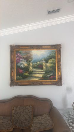 Framed painting