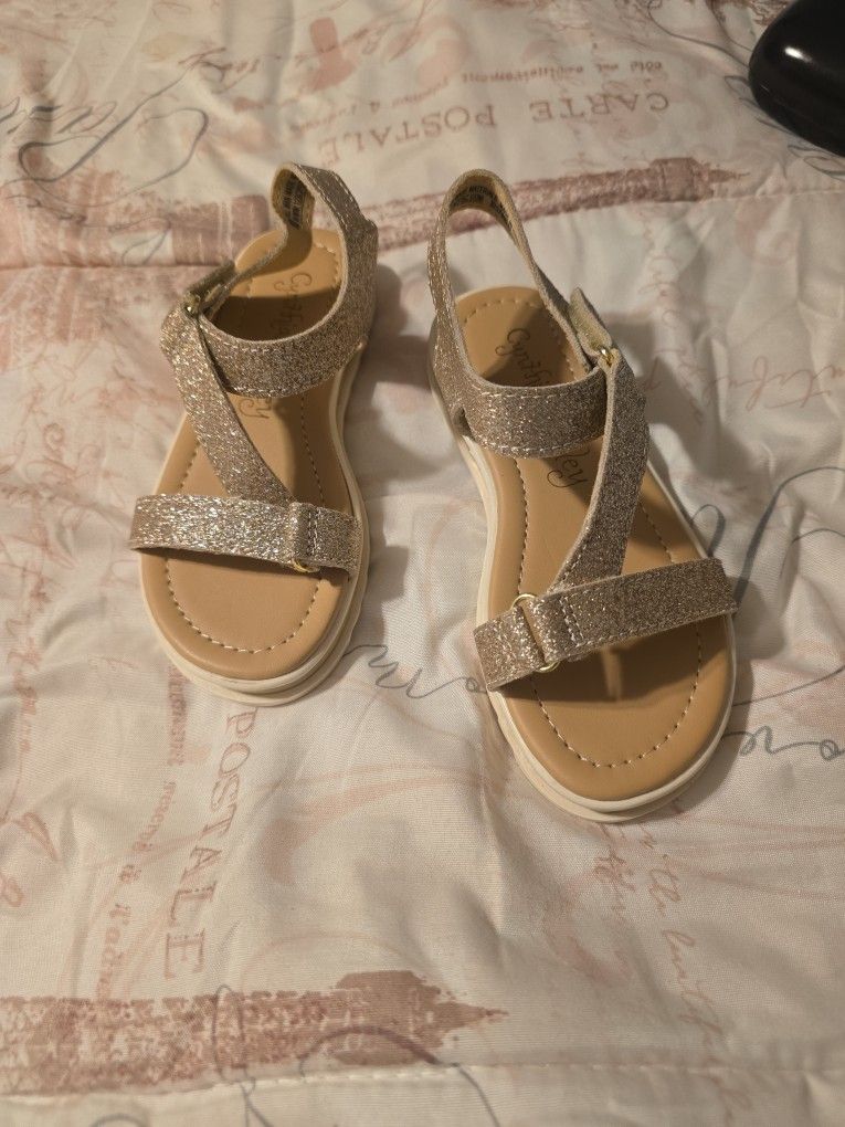 Girls Gold Sandals 