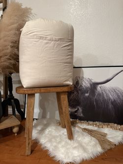 Casaluna King Heavyweight Linen. Blend Comforter & Sham Set Natural