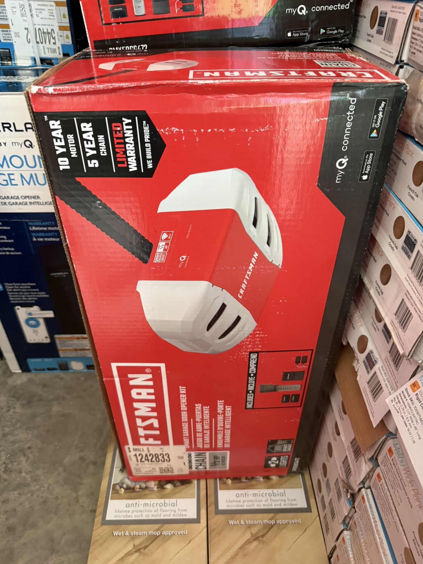 Craftsman 1/2 HP Chain Drive Garage Door Opener Smart Wifi New In Box
