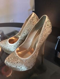 Gold Mascotte platform heels