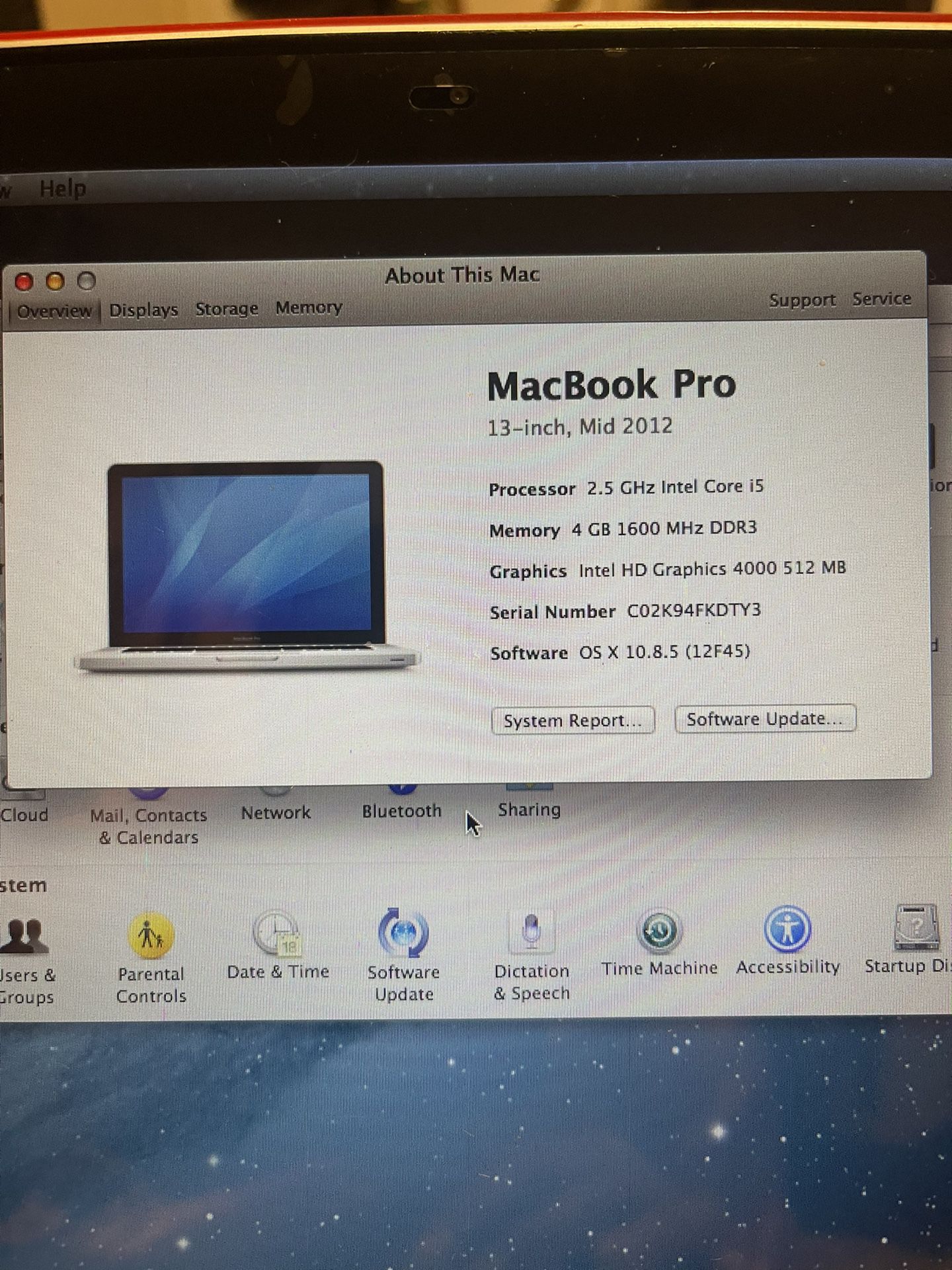Macbook Pro 2012 13inch $85 OBO 