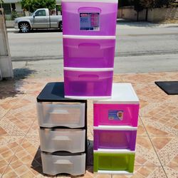 3 Plastic Drawers