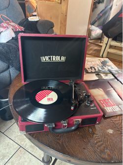 Victrola Bluetooth Record Player + 5 Vinyl Records Bundle