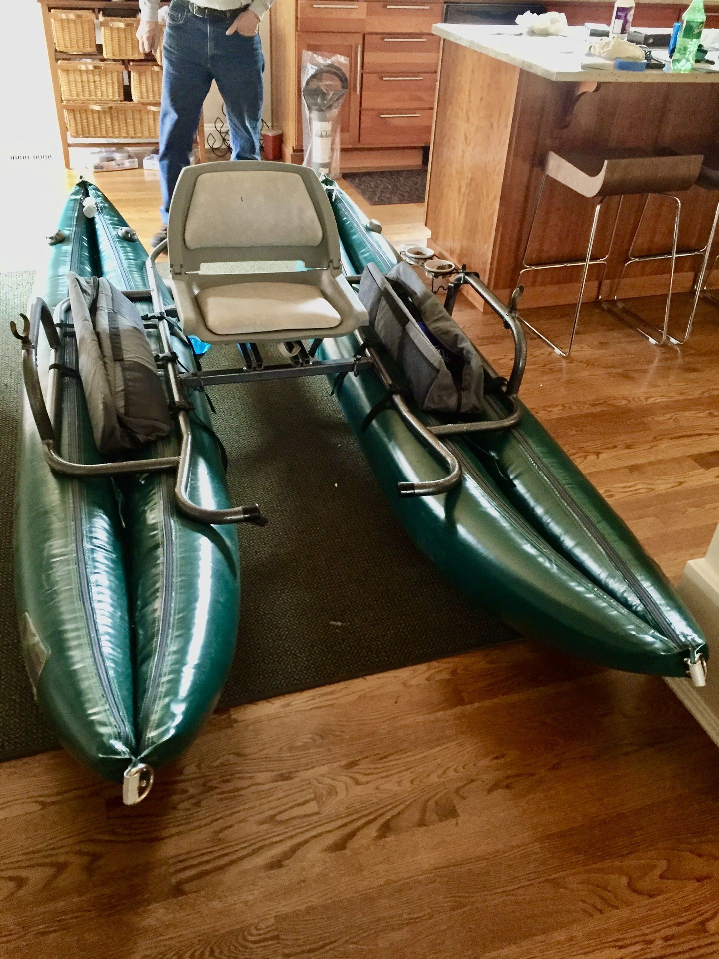 Outcast Quad 9000 Pontoon Boat And Outcast Float Tube