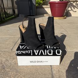 Lulus Black Mule Heels