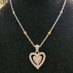 Judith Ripka Heart Pendant Necklace