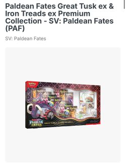 Paldean Fates Great Tusk ex & Iron Treads ex Premium Collection - SV: Paldean Fates (PAF)