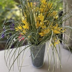 Artificial Plant In Tin Bucket  