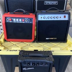 GUITAR/BASS GUITAR 🎸 PRACTICE AMPS: CRATE - GLARRY -TRAYNOR-HUNTINGTON-ROCKBURN & LYX-PRO… PERFECT FOR BEGINNER/INTERMEDIATE PLAYERS…