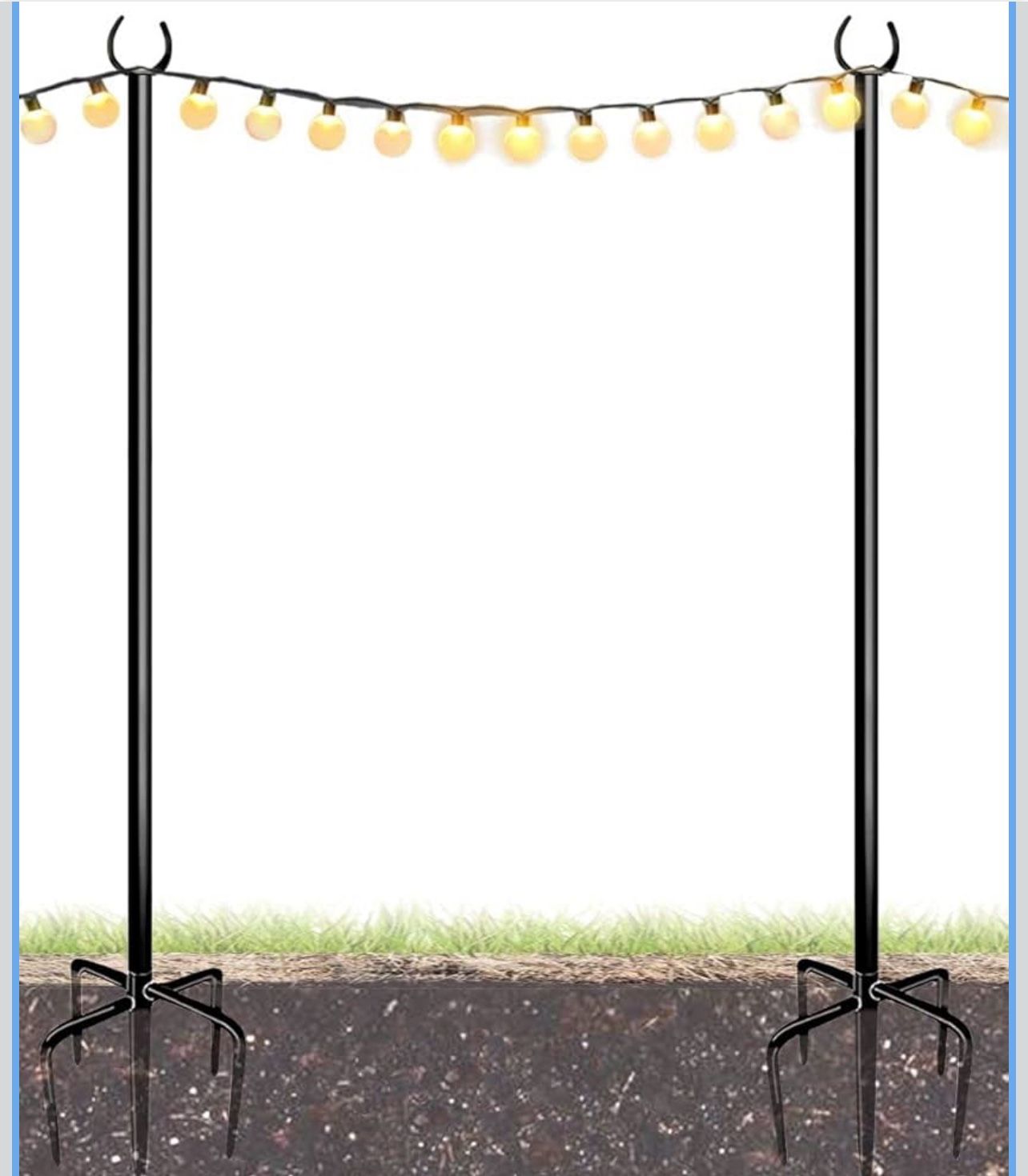 10FT String Light Poles for Outdoor K(10)