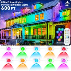 Brand New 600FT Permanent Outdoor LED Lights – Smart RGB Christmas & Holiday Lights