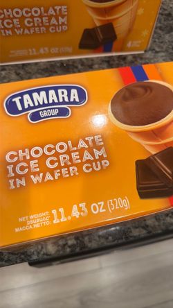 Imported Armenian chocolate ice cream and wafer cup