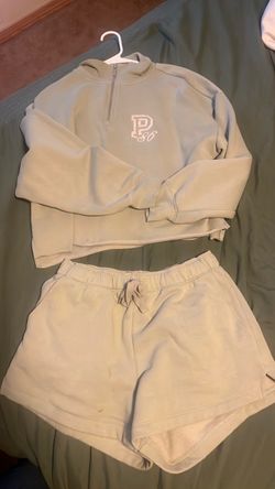 Pink P86 Quarter-Zip Sweatshirt and Shorts Set