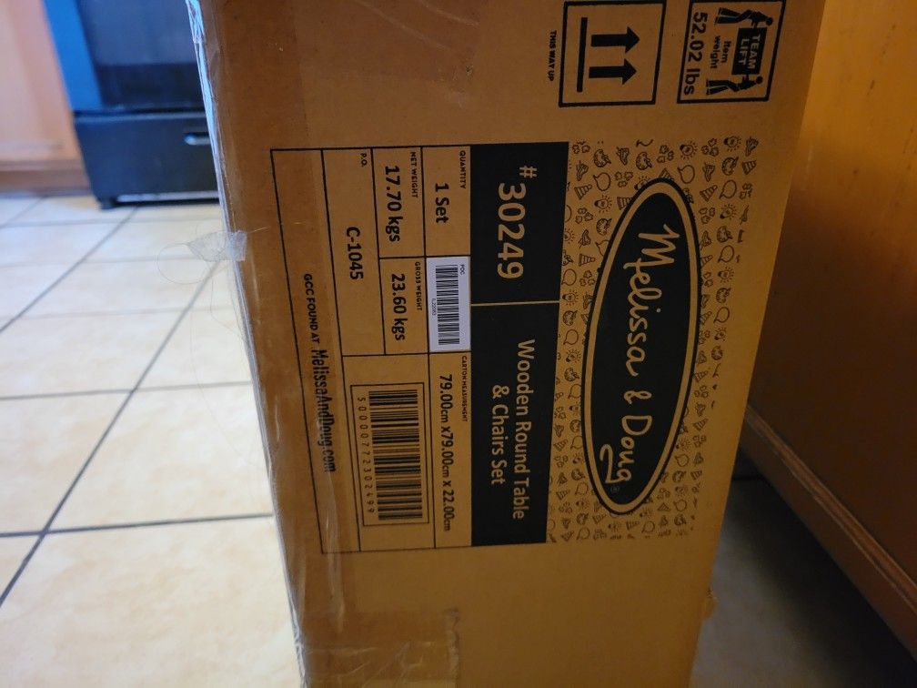 WOODEN ROUND TABLE & CHAIRS SET