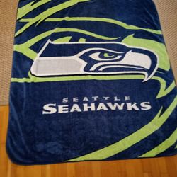 Seahawks Blanket About 7ft X 6ft