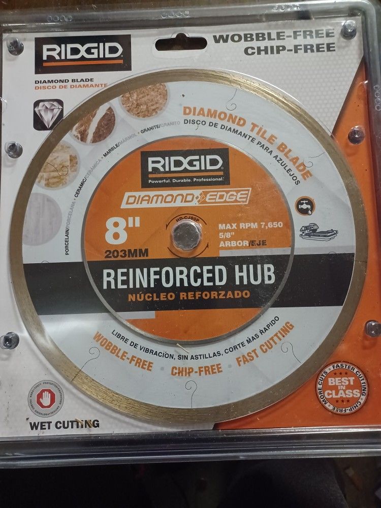Ridgid 8-in Diamond Blade Reinforced Hub