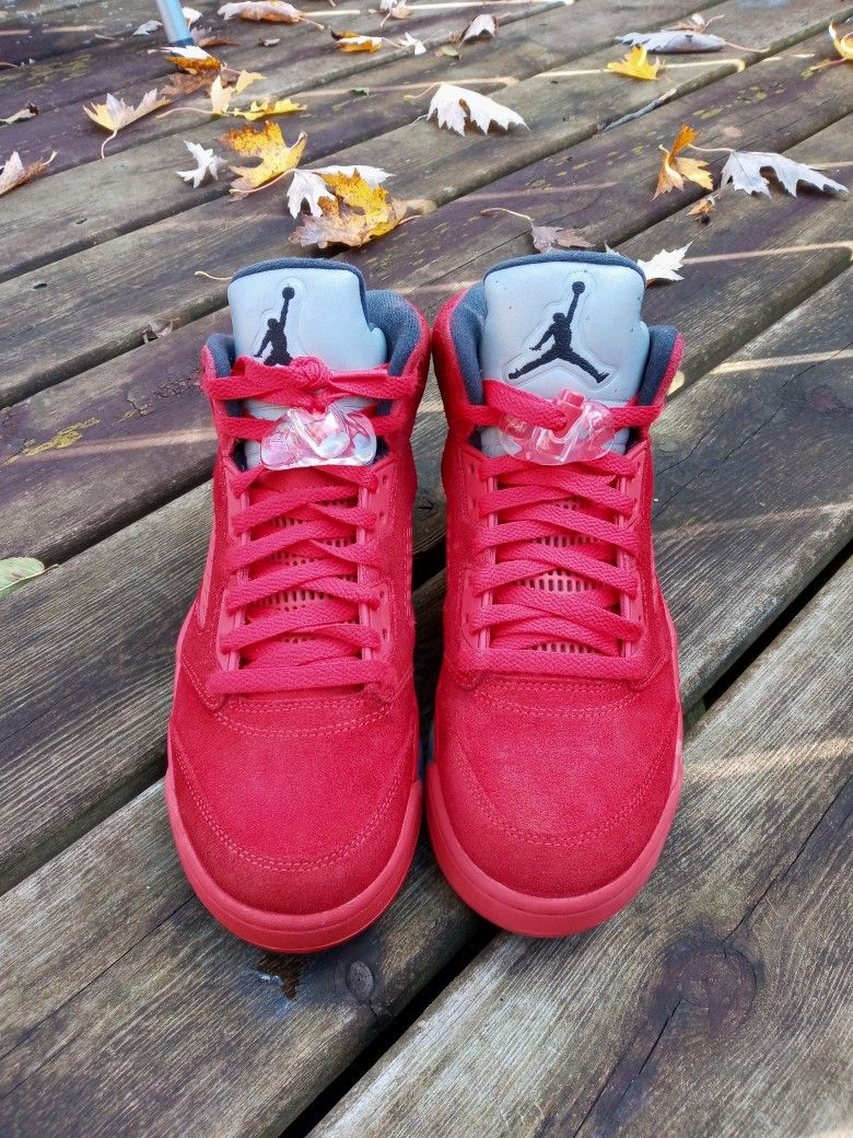 Air Jordan Rode Nike Air Nike Air Jordan V Red Suede Sz