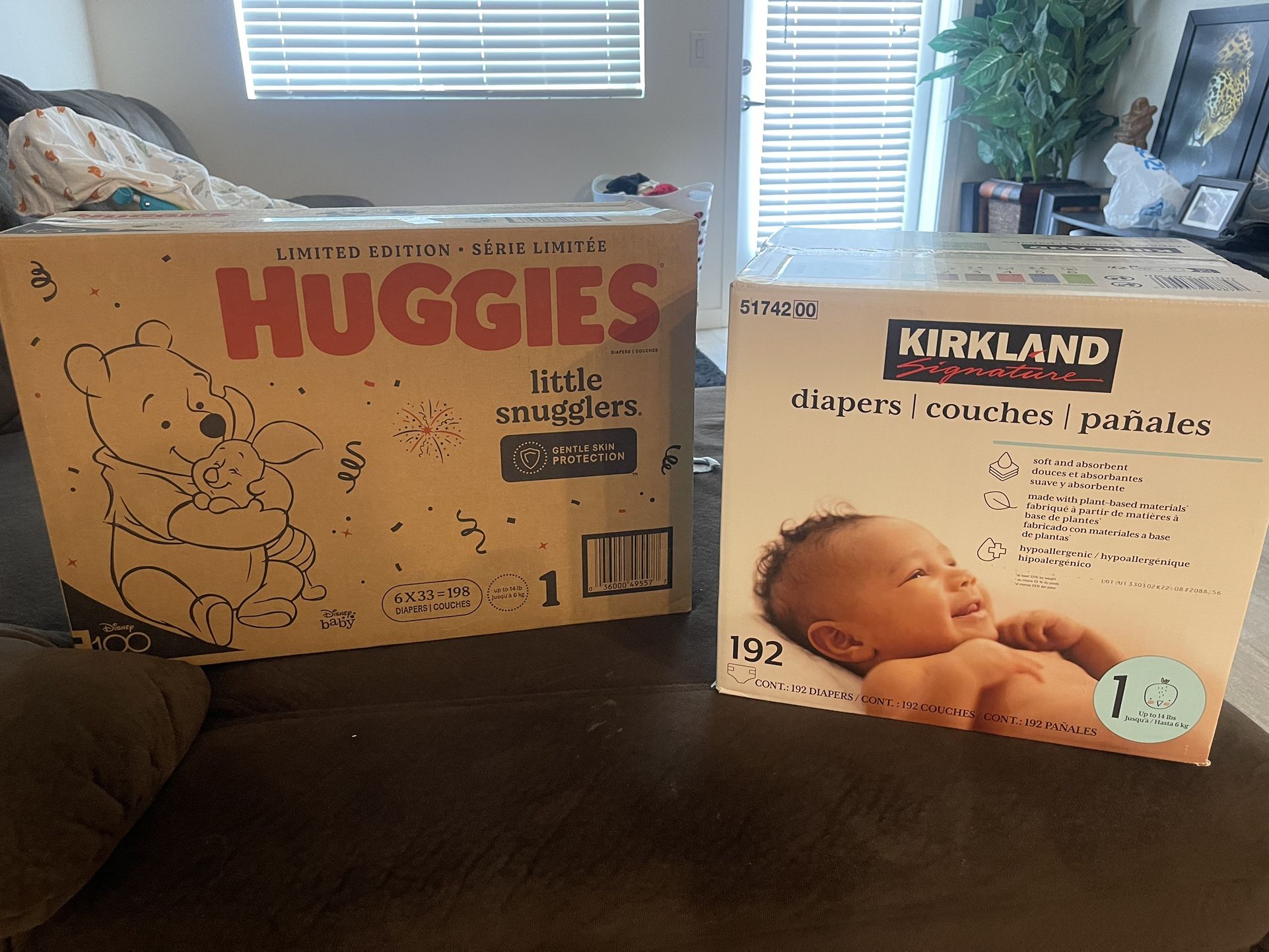 Size 1 Diapers: Huggies And Kirkland