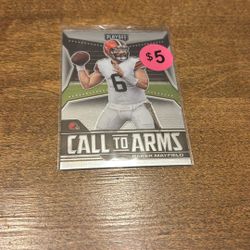 Cleveland Browns Baker Mayfield Call To Arms Insert 2021 Panini Playoff Football
