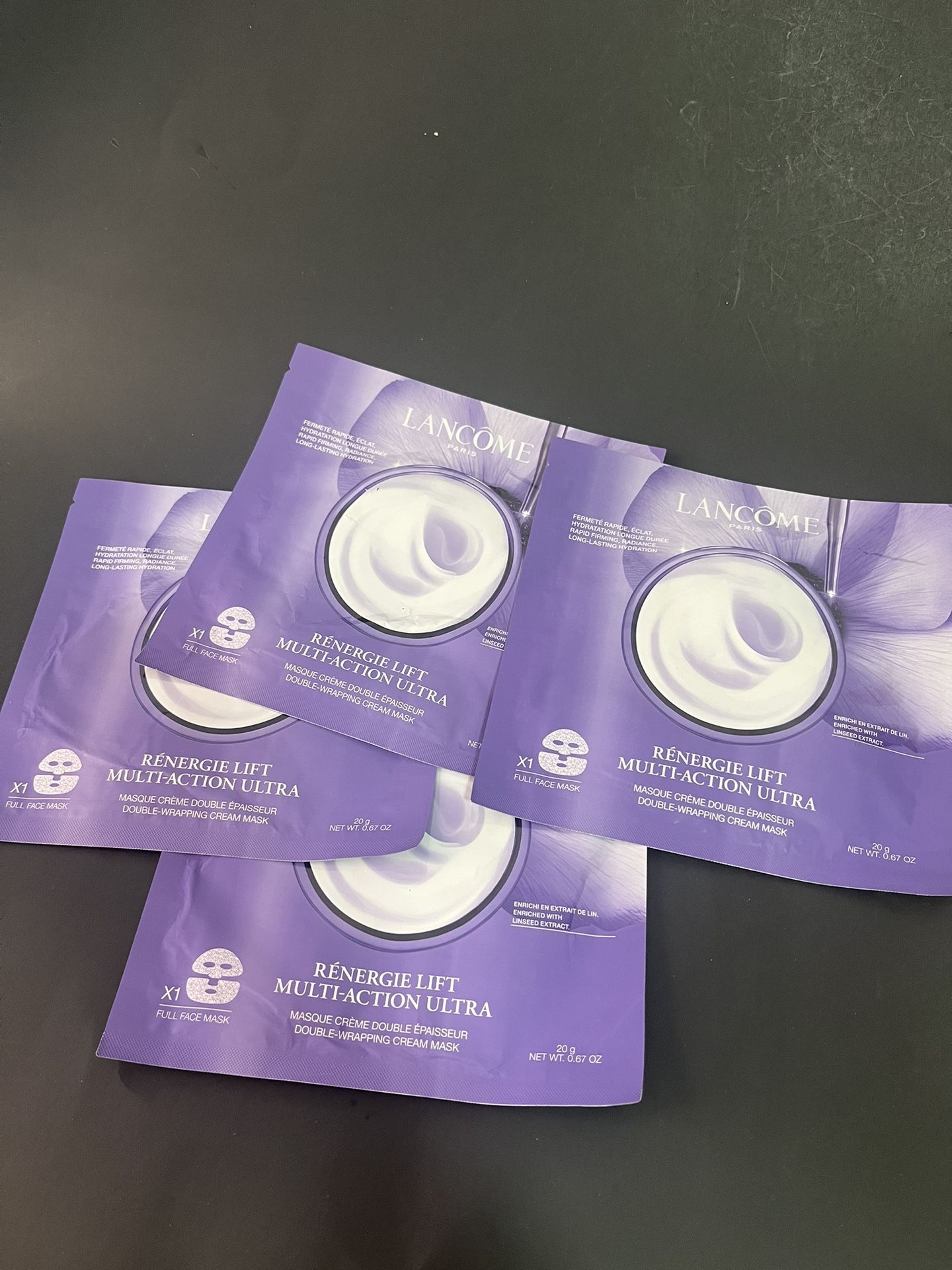 Lancome Paris Renergie Lift Multi-Action Ultra Face Mask Lot of 4