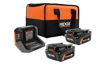 18V 6.0 Ah and 4.0 Ah MAX Output Lithium-Ion Batteries and Charger Kit with Bag