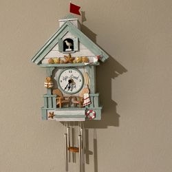 Authentic beach themed cuckoo clock