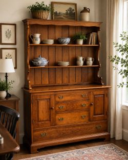 Vintage 1959 L. & J.G. Stickley Cherry Valley Hutch