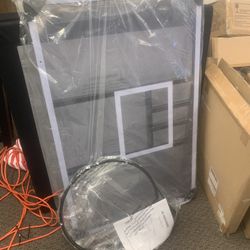 44 In. Basketball Backboard with Wall-Mount Hoops and Goals Rim Combo Kit and Shatterproof Polycarbonate Board and All-Steel Rustproof Frame and for S