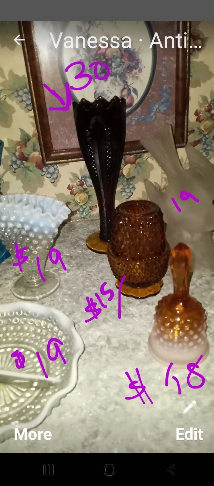 All Kinds Vintage Glass Mostly Fenton Price In Pics Obo