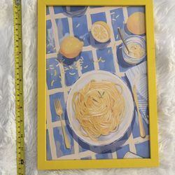 Lemon Pasta Framed Art