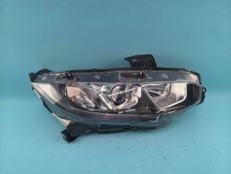 Aftermarket! 2016-2020 Honda Civic Halogen Chrome LH Left Driver Headlight
