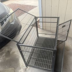 Big, Top And Side Doors, Lockable, Kennel On Wheels $100 OBO 