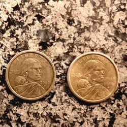 2000 Denver Mint 2000 Philadelphia Mint Sacagawea Dollar Coins