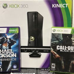 Xbox 360 Slim System + Call Of Duty & Michael Jackson Game Bundle In South Austin 78745