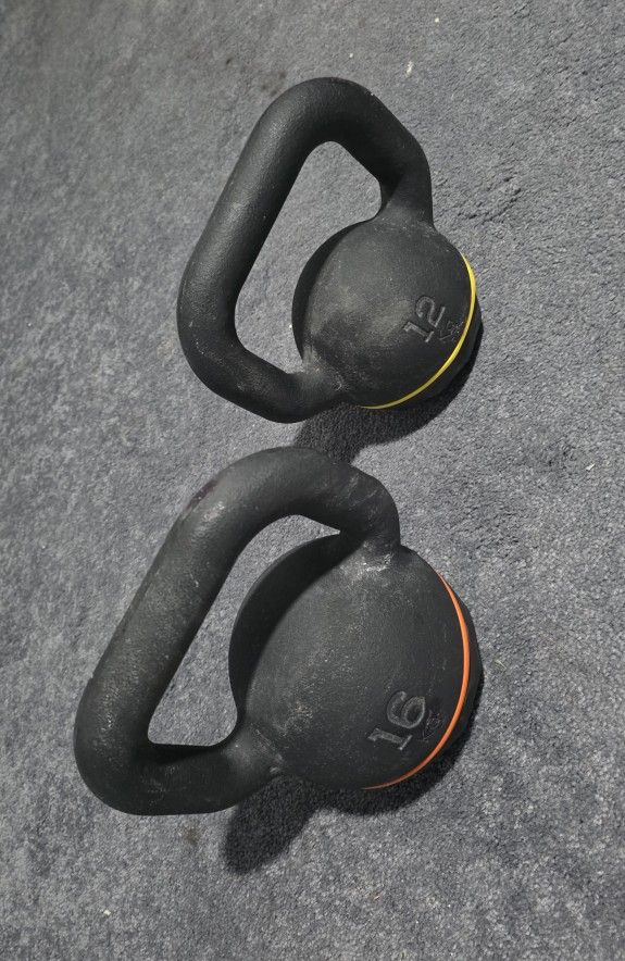 12 And 16 Pound Kettlebells