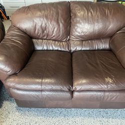 Brown leather Sofas $150