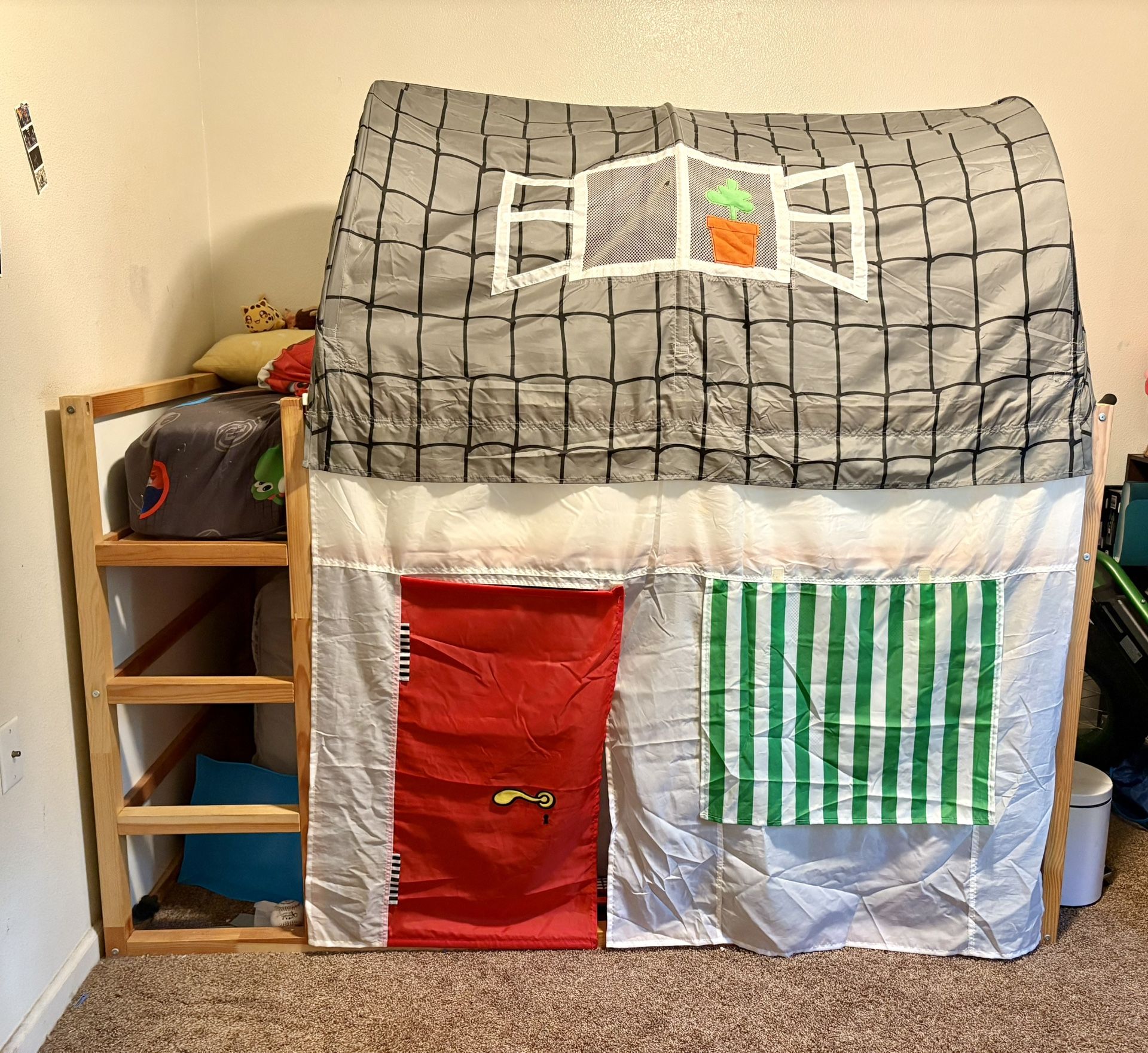 Loft Bed With Canopy House Tent