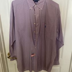 Ralph Lauren Shirt Mens L16 1/2 Button-up Long Sleeve