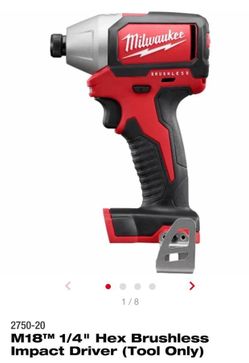 Milwaukee 1/4in hex impact driver