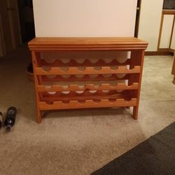 Blonde Handcrafted  Wood Wine Rack