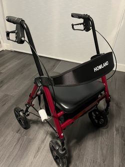 HOMLAND All-Terrain Rollator Walker with Seat – New