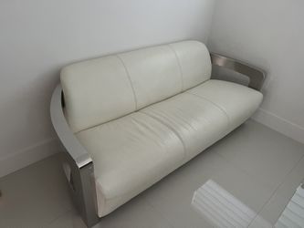 White Leather Sofa
