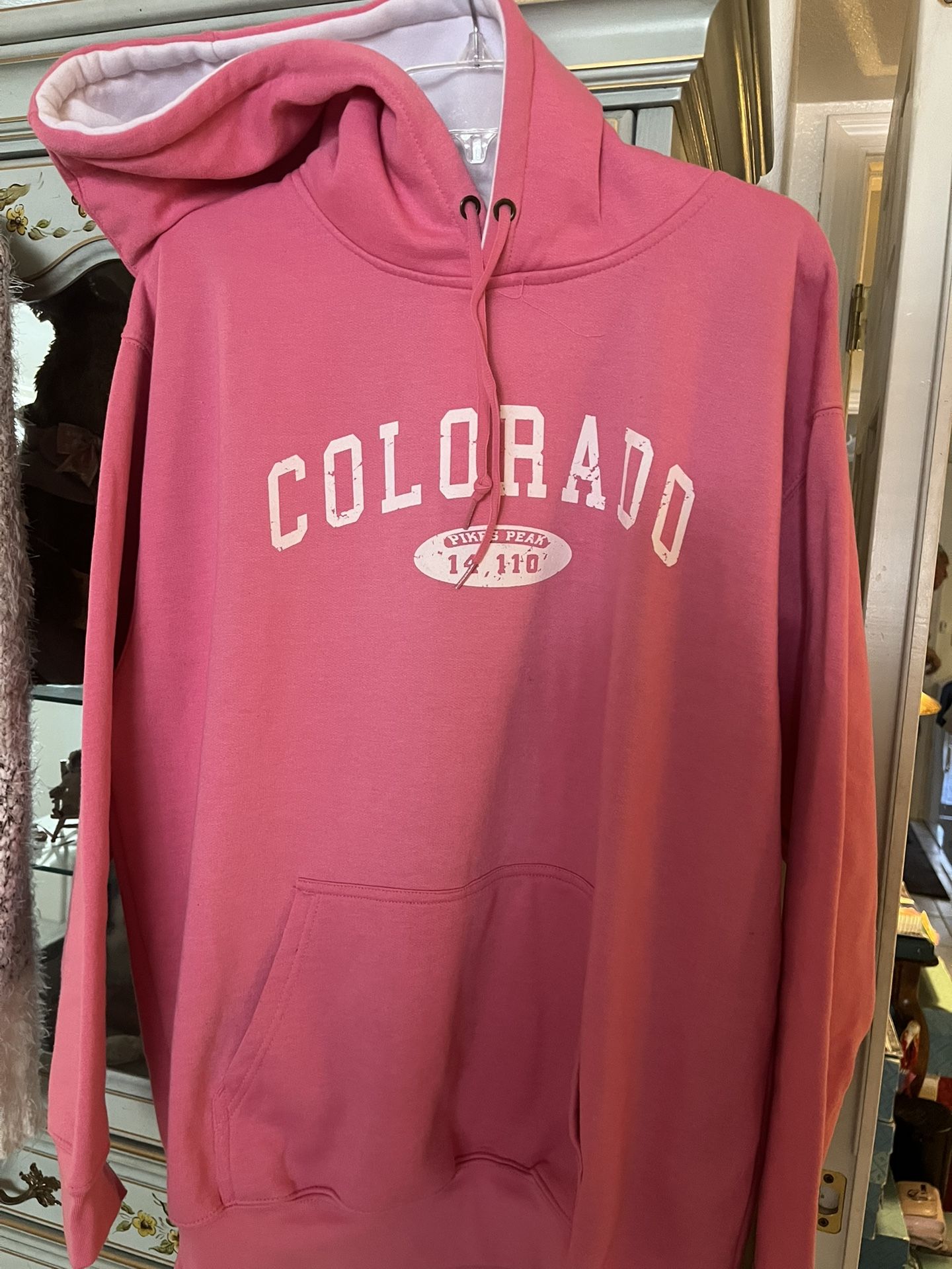 Pullover Hoodie Pink Sweatshirt