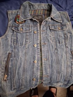 Heritage 1981 Flannel-Lined Denim Jacket No Sleeves