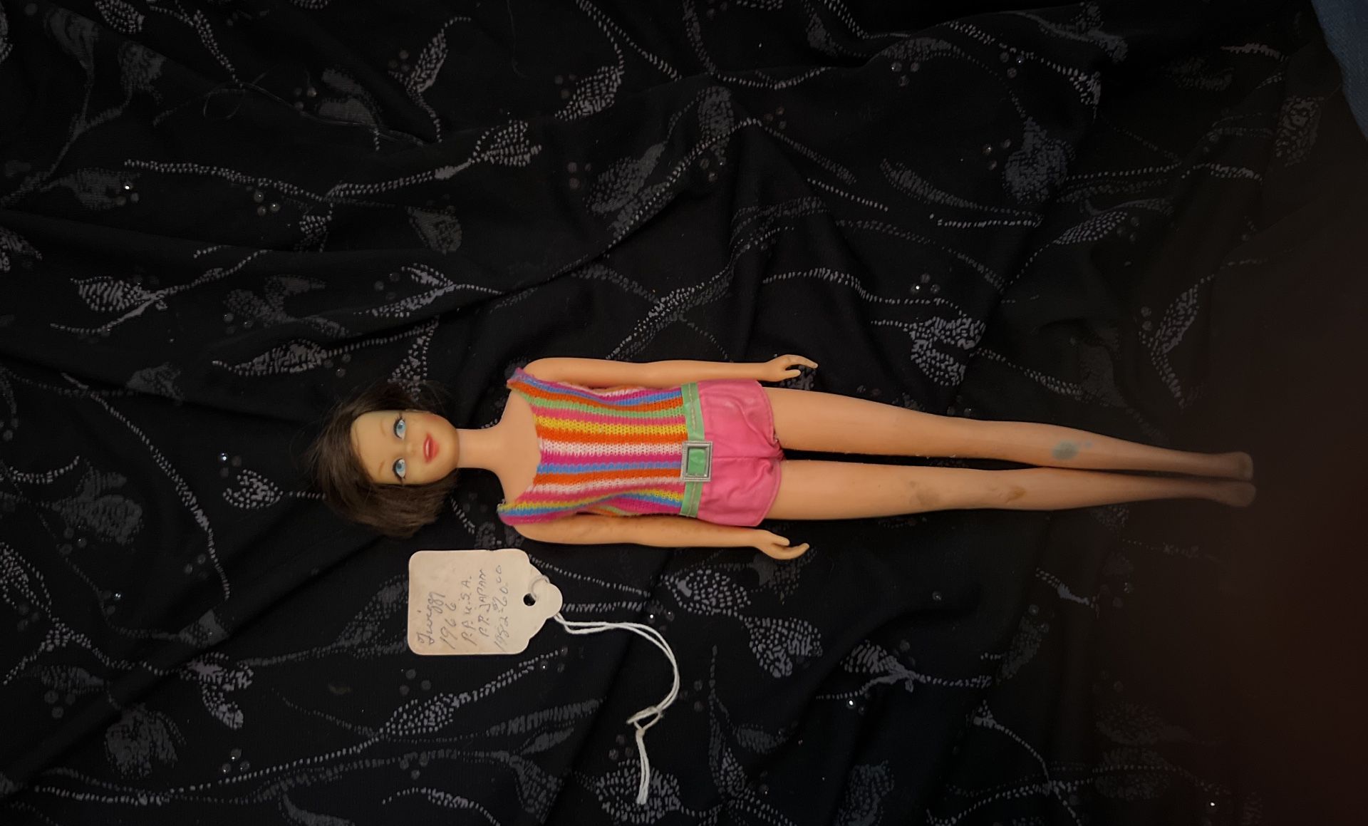 1960s Brunette Casey TNT Barbie Doll in Original Swimsuit