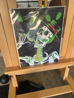Skeleton Art Print on Canvas